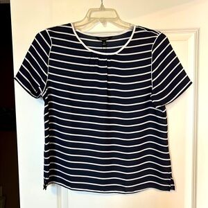 Navy and White Striped Top NWT